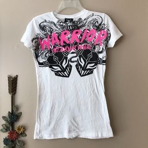 Warrior International Crew Neck Graphic Tee Sz Med